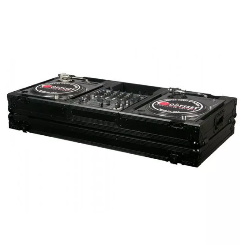 Odyssey FZBM12WBL BLACK LABEL DJ COFFIN W/WHLS F
