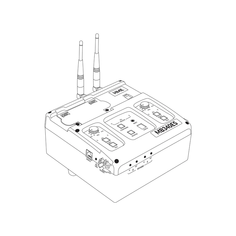 Clear-Com CZ-MB340ES DX340ES 2-Channel 2.4GHz Wireless Base Station