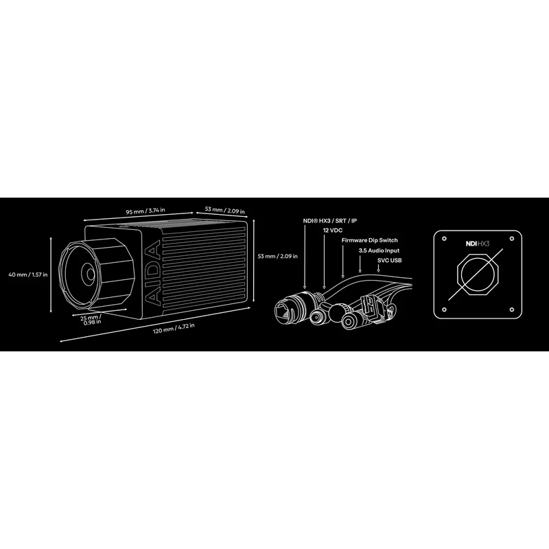AIDA HD-NDI3-IP67 Weatherproof NDI HX3 Studio Streaming Camera