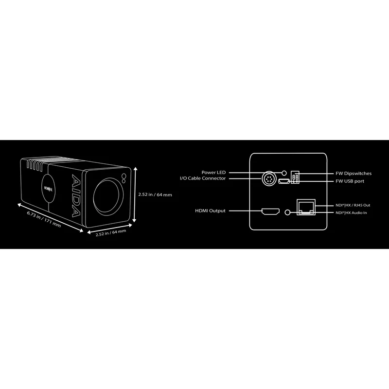 AIDA HD-NDI-X20 Full-HD POV Camera With 20x Optical Zoom