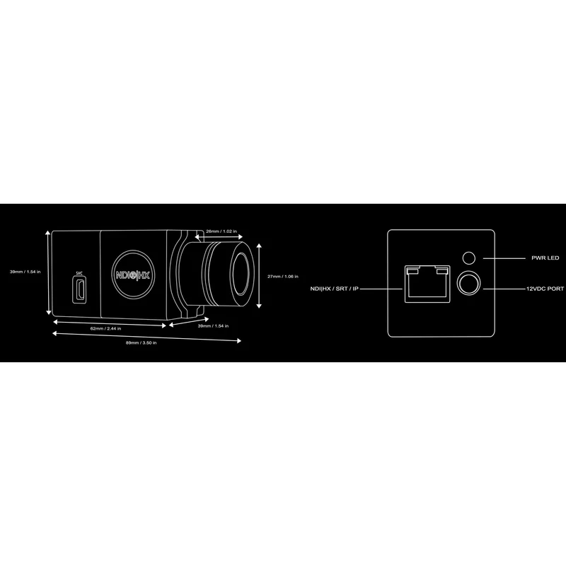 AIDA HD-NDI-CUBE Compact Full-HD NDI HX Studio Camera