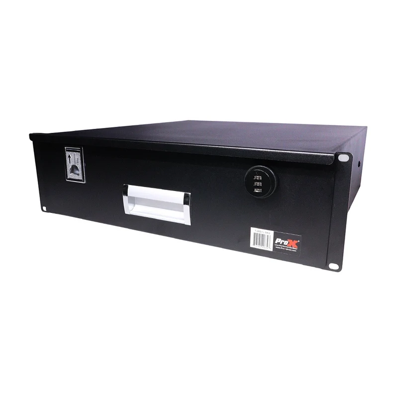 ProX Rack Mount Drawer Locking Steel Sliding Storage | 3U | 12"