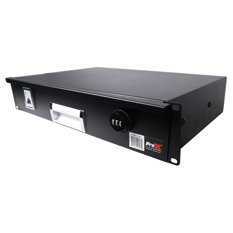 ProX Rack Mount Drawer Locking Steel Sliding Storage | 2U | 12"