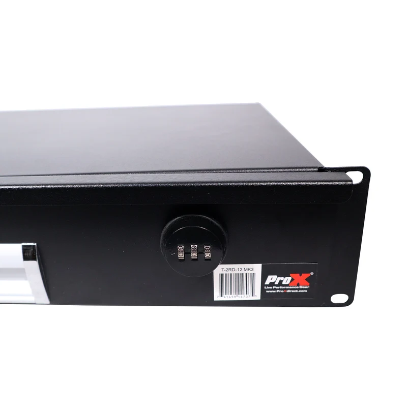 ProX Rack Mount Drawer Locking Steel Sliding Storage | 2U | 12"