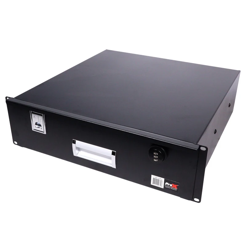 ProX Rack Mount Drawer Locking Steel Sliding Storage | 3U | 18"