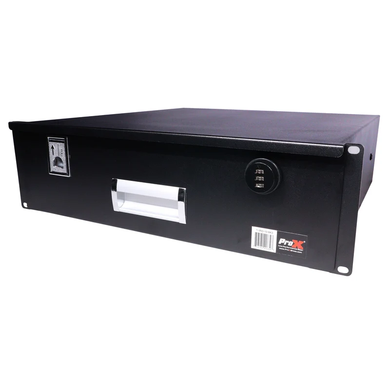 ProX Rack Mount Drawer Locking Steel Sliding Storage | 3U | 18"