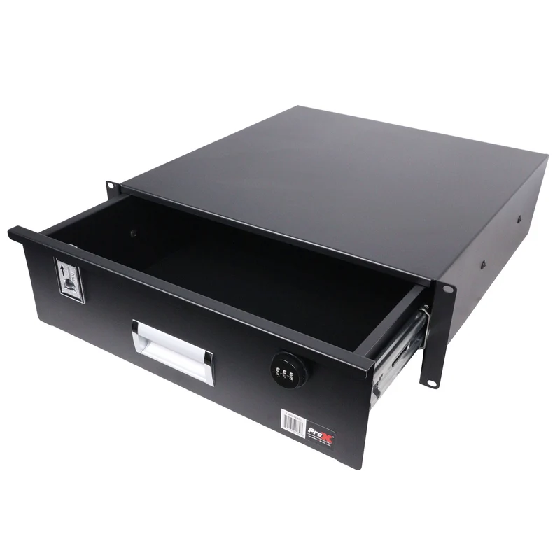 ProX Rack Mount Drawer Locking Steel Sliding Storage | 3U | 18"