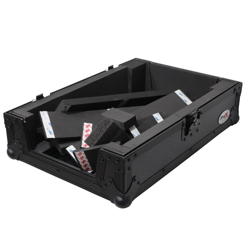 ProX ATA Flight Case for DJ Mixers Universal Road Case | Black | Without Laptop Shelf