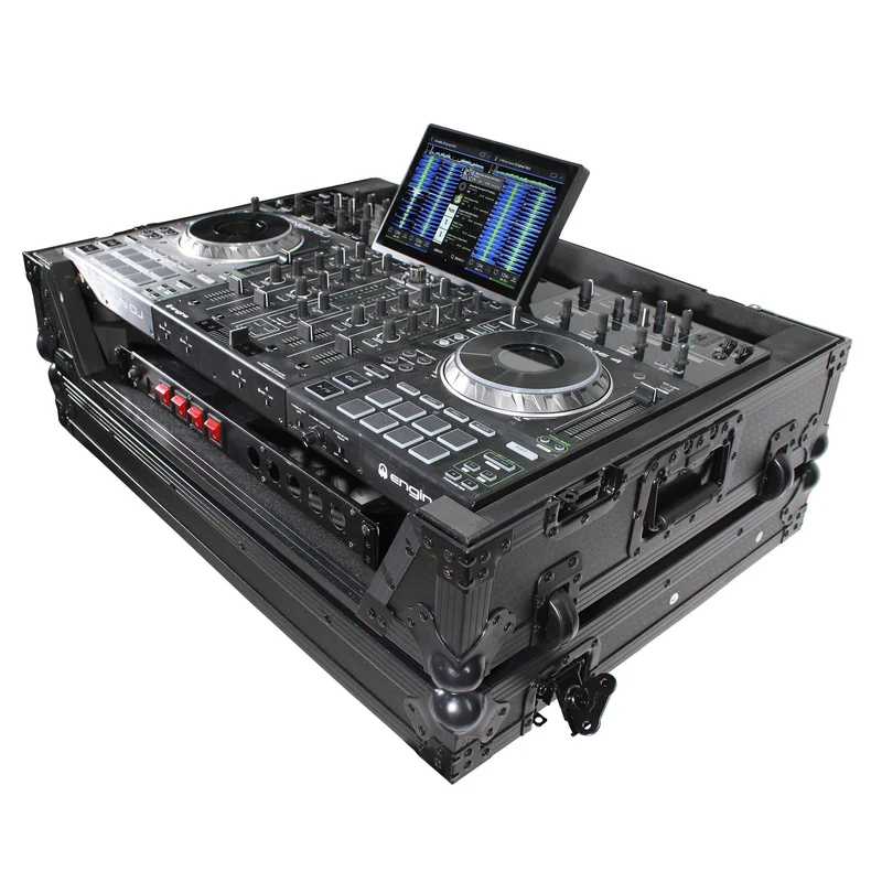 ProX ATA Flight Case for Denon PRIME 4 DJ Controller With Rack | Black on Black