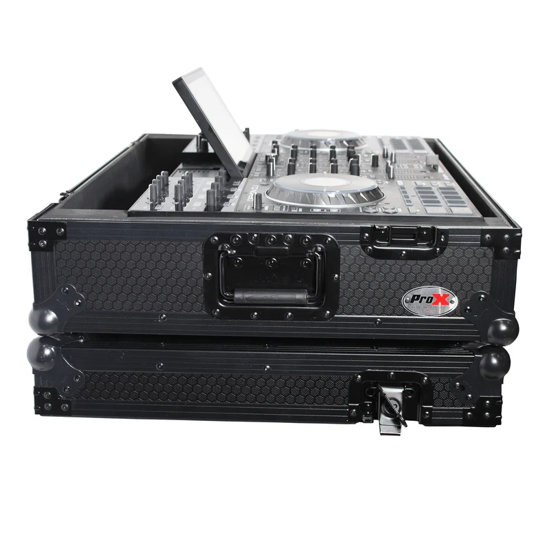 ProX ATA Flight Case for Denon PRIME 4 DJ Controller With Rack | Black on Black