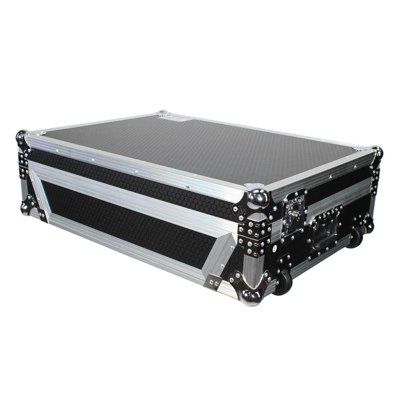 ProX ATA Flight Case for Denon PRIME 4 DJ Controller With Rack | Silver on Black