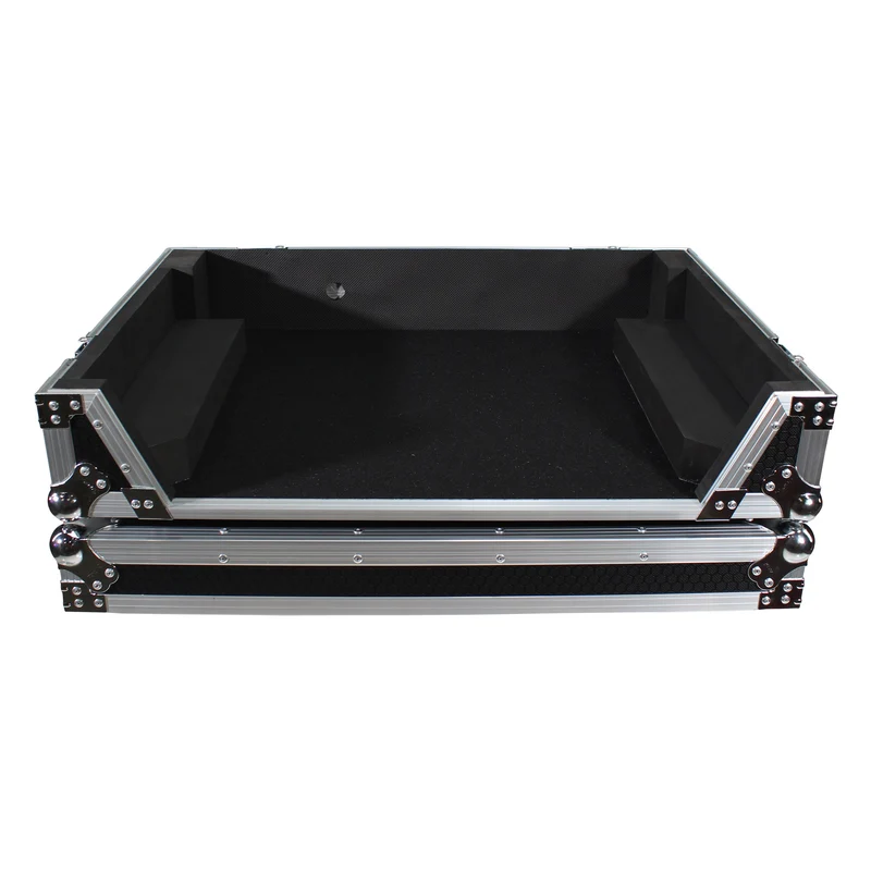 ProX ATA Flight Case for Denon PRIME 4 DJ Controller With Rack | Silver on Black