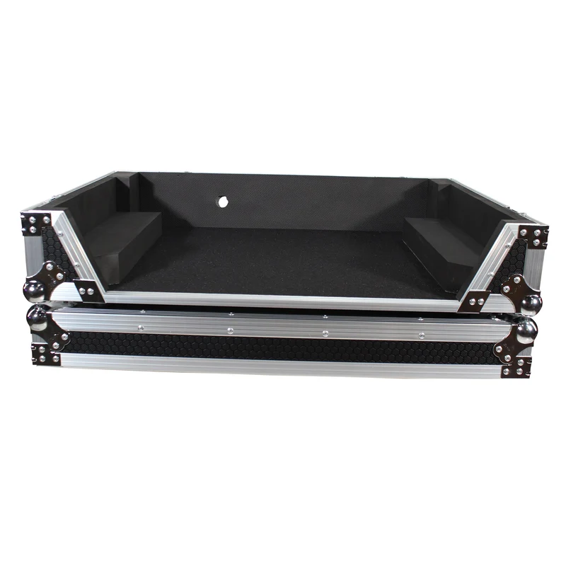 ProX ATA Flight Case for Denon PRIME 4 DJ Controller With Rack | Silver on Black
