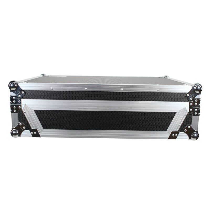 ProX ATA Flight Case for Denon PRIME 4 DJ Controller With Rack | Silver on Black