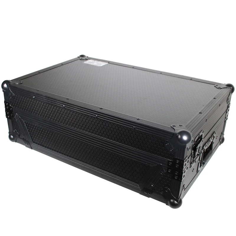 ProX ATA Flight Case for Denon PRIME 2 DJ Controller With Laptop Shelf | Black on Black