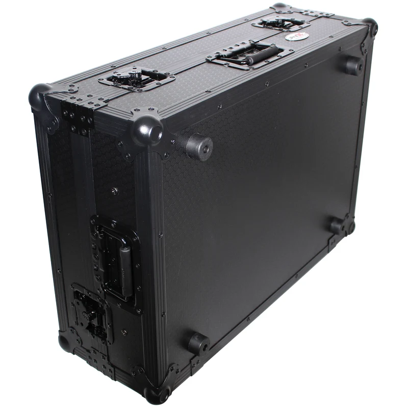 ProX ATA Flight Case for Denon PRIME 2 DJ Controller With Laptop Shelf | Black on Black