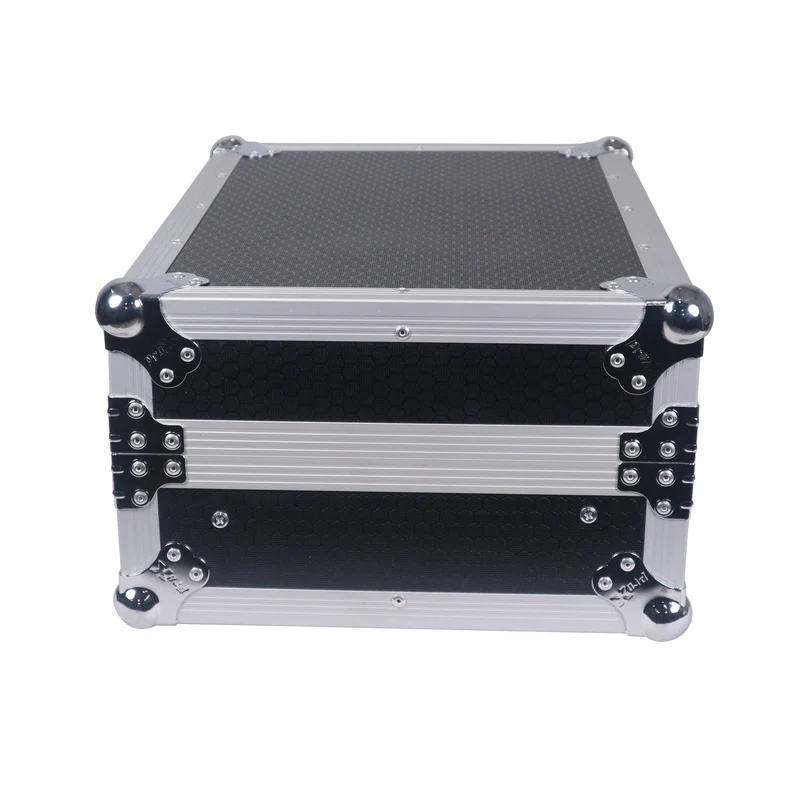 ProX 19" Slant Mixer Flight Case ATA Road Case With Laptop Shelf | 8U | Black/Silver