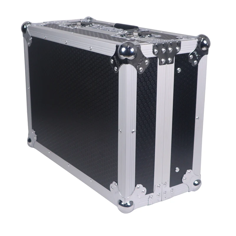 ProX 19" Slant Mixer Flight Case ATA Road Case With Laptop Shelf | 8U | Black/Silver