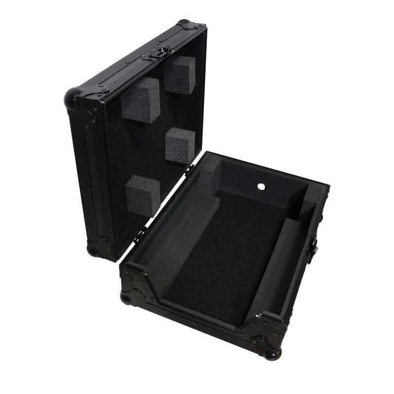 ProX ATA Flight Case for 12" DJ Mixers Honeycomb Road Case | Black | Without Laptop Shelf