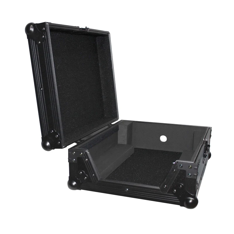 ProX ATA Flight Case for 12" DJ Mixers Honeycomb Road Case | Black | Without Laptop Shelf