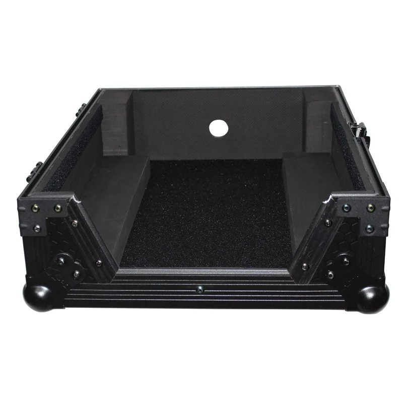 ProX ATA Flight Case for 12" DJ Mixers Honeycomb Road Case | Black | Without Laptop Shelf