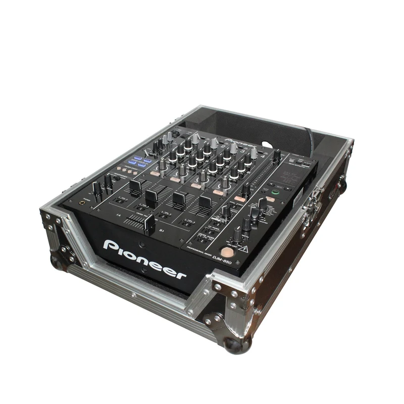 ProX ATA Flight Case for 12" DJ Mixers Honeycomb Road Case | Silver/Black | Without Laptop Shelf