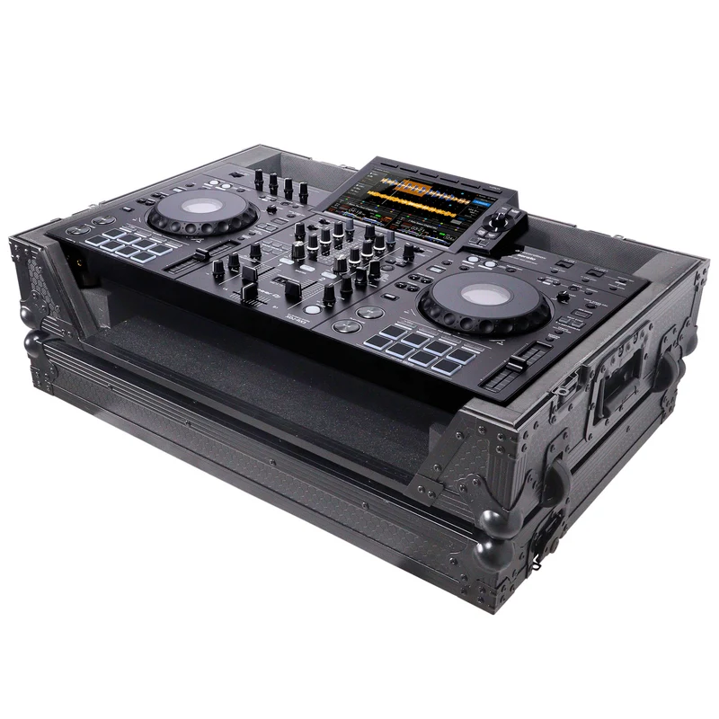 ProX ATA Flight Case For Pioneer XDJ-RX3/DDJ-REV5 DJ Controller with 1U Rack Space and Wheels | Black/Black | Without Laptop Shelf