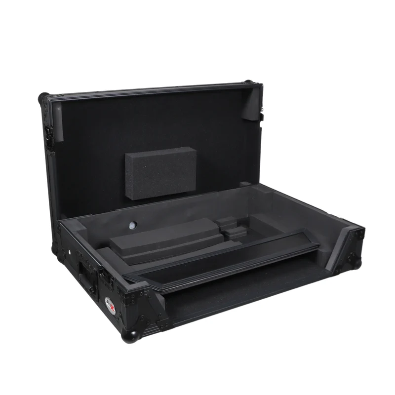 ProX ATA Flight Case For Pioneer XDJ-RX3/DDJ-REV5 DJ Controller with 1U Rack Space and Wheels | Black/Black | Without Laptop Shelf