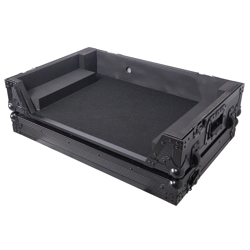 ProX ATA Flight Case For Pioneer XDJ-RX3/DDJ-REV5 DJ Controller with 1U Rack Space and Wheels | Black/Black | Without Laptop Shelf