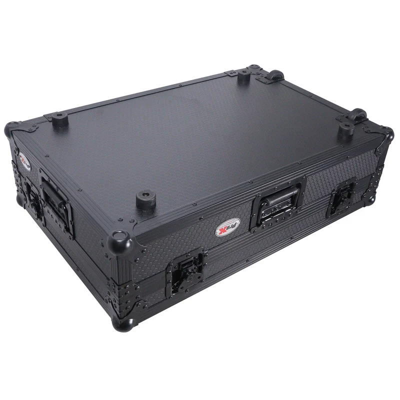 ProX ATA Flight Case For Pioneer XDJ-RX3/DDJ-REV5 DJ Controller with 1U Rack Space and Wheels | Black/Black | Without Laptop Shelf