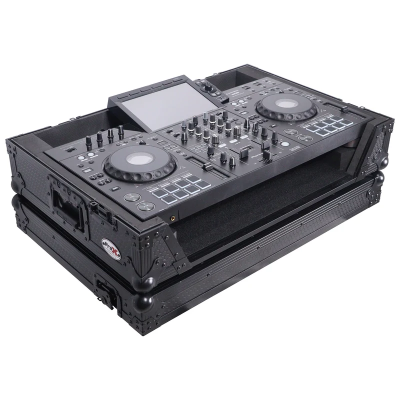 ProX ATA Flight Case For Pioneer XDJ-RX3/DDJ-REV5 DJ Controller with 1U Rack Space and Wheels | Black/Black | Without Laptop Shelf
