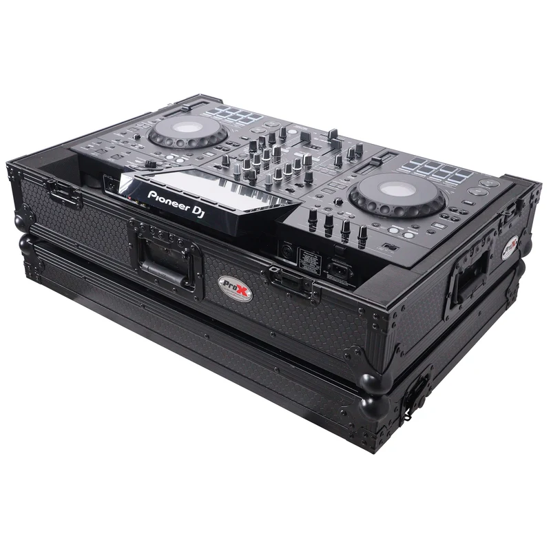 ProX ATA Flight Case For Pioneer XDJ-RX3/DDJ-REV5 DJ Controller with 1U Rack Space and Wheels | Black/Black | Without Laptop Shelf