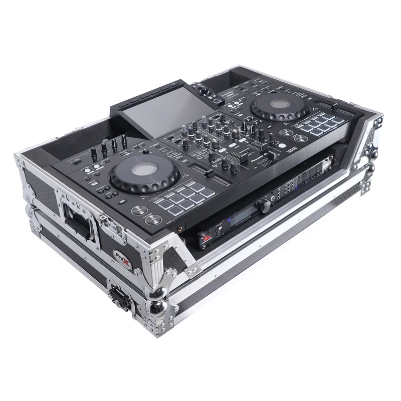 ProX ATA Flight Case For Pioneer XDJ-RX3/DDJ-REV5 DJ Controller with 1U Rack Space and Wheels | Silver/Black | Without Laptop Shelf