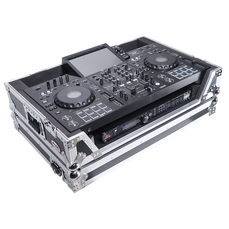 ProX ATA Flight Case For Pioneer XDJ-RX3/DDJ-REV5 DJ Controller with 1U Rack Space and Wheels | Silver/Black | Without Laptop Shelf
