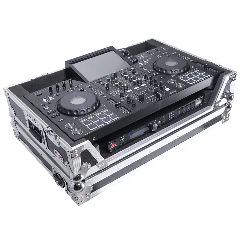 ProX ATA Flight Case For Pioneer XDJ-RX3/DDJ-REV5 DJ Controller with 1U Rack Space and Wheels | Silver/Black | Without Laptop Shelf