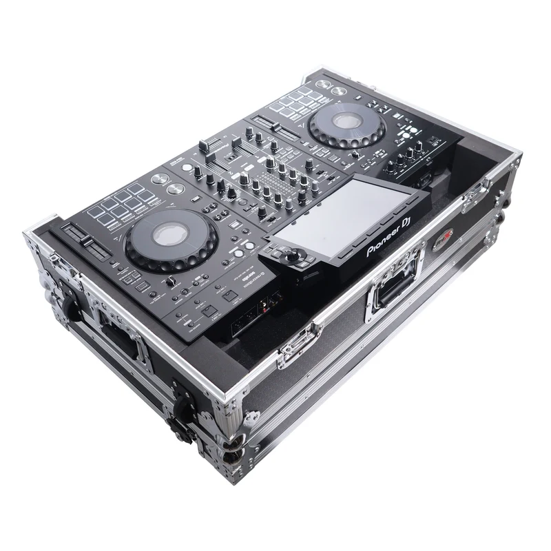 ProX ATA Flight Case For Pioneer XDJ-RX3/DDJ-REV5 DJ Controller with 1U Rack Space and Wheels | Silver/Black | Without Laptop Shelf