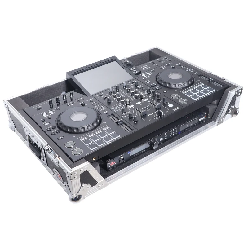 ProX ATA Flight Case For Pioneer XDJ-RX3/DDJ-REV5 DJ Controller with 1U Rack Space and Wheels | Silver/Black | Without Laptop Shelf