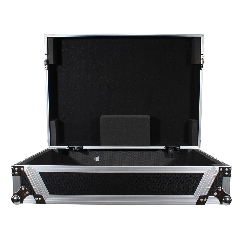 ProX ATA Flight Case For Pioneer XDJ-RX3/DDJ-REV5 DJ Controller with 1U Rack Space and Wheels | Silver/Black | Without Laptop Shelf