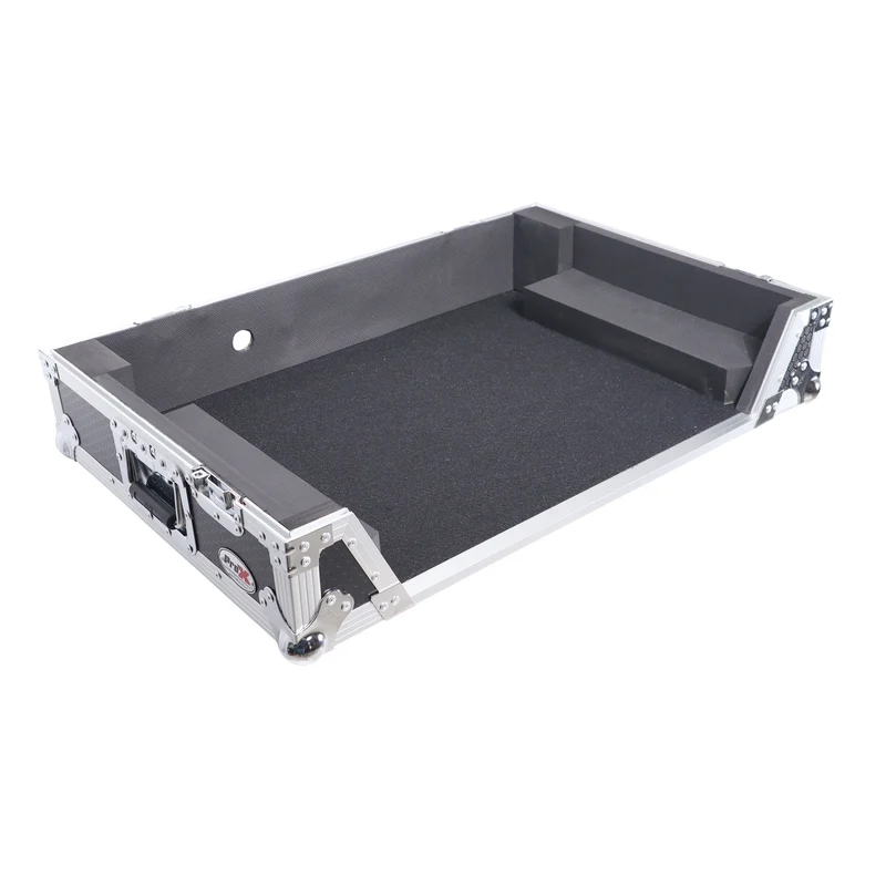 ProX ATA Flight Case For Pioneer XDJ-RX3/DDJ-REV5 DJ Controller with 1U Rack Space and Wheels | Silver/Black | Without Laptop Shelf