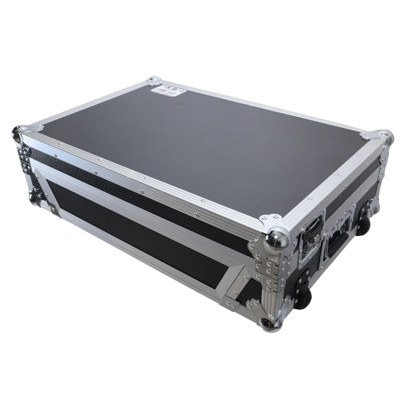 ProX ATA Flight Case For Pioneer XDJ-RX3/DDJ-REV5 DJ Controller with 1U Rack Space and Wheels | Silver/Black | Without Laptop Shelf