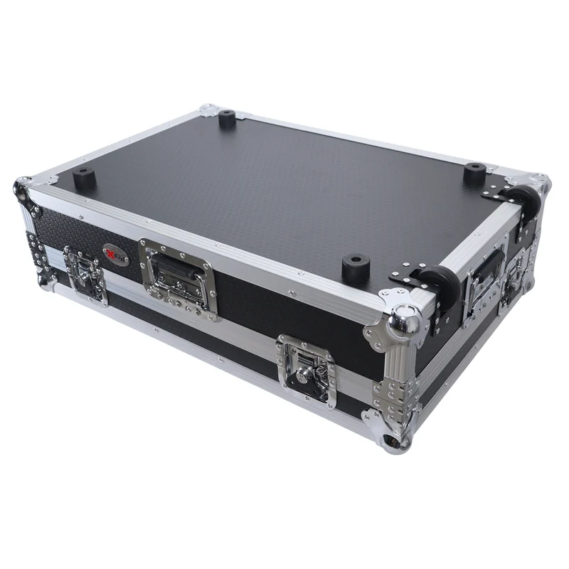 ProX ATA Flight Case For Pioneer XDJ-RX3/DDJ-REV5 DJ Controller with 1U Rack Space and Wheels | Silver/Black | Without Laptop Shelf