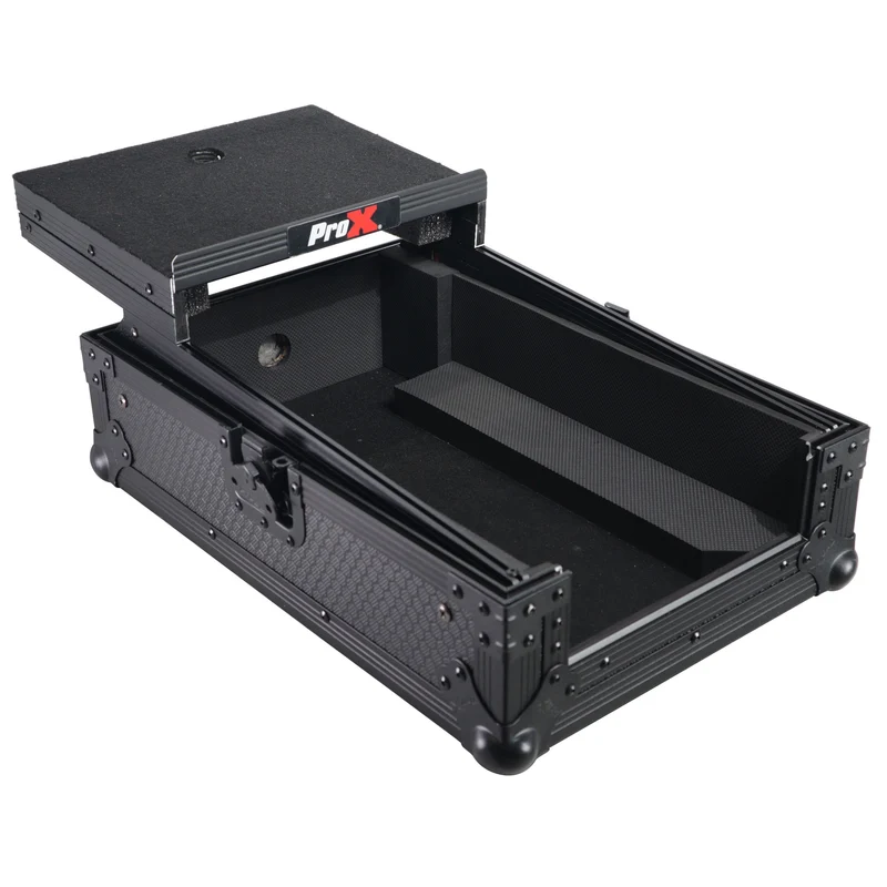 ProX ATA Flight Case for Pioneer DJM-S7 Mixer Gig-Ready Road Case | With Laptop Shelf | Black/Black