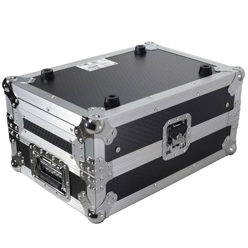 ProX ATA Flight Case for Pioneer DJM-S7 Mixer Gig-Ready Road Case | With Laptop Shelf | Silver/Black