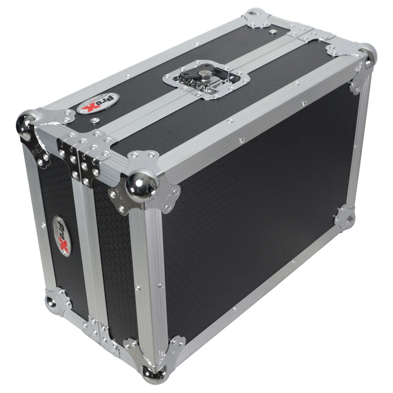 ProX ATA Flight Case for Pioneer DJM-S7 Mixer Gig-Ready Road Case | With Laptop Shelf | Silver/Black
