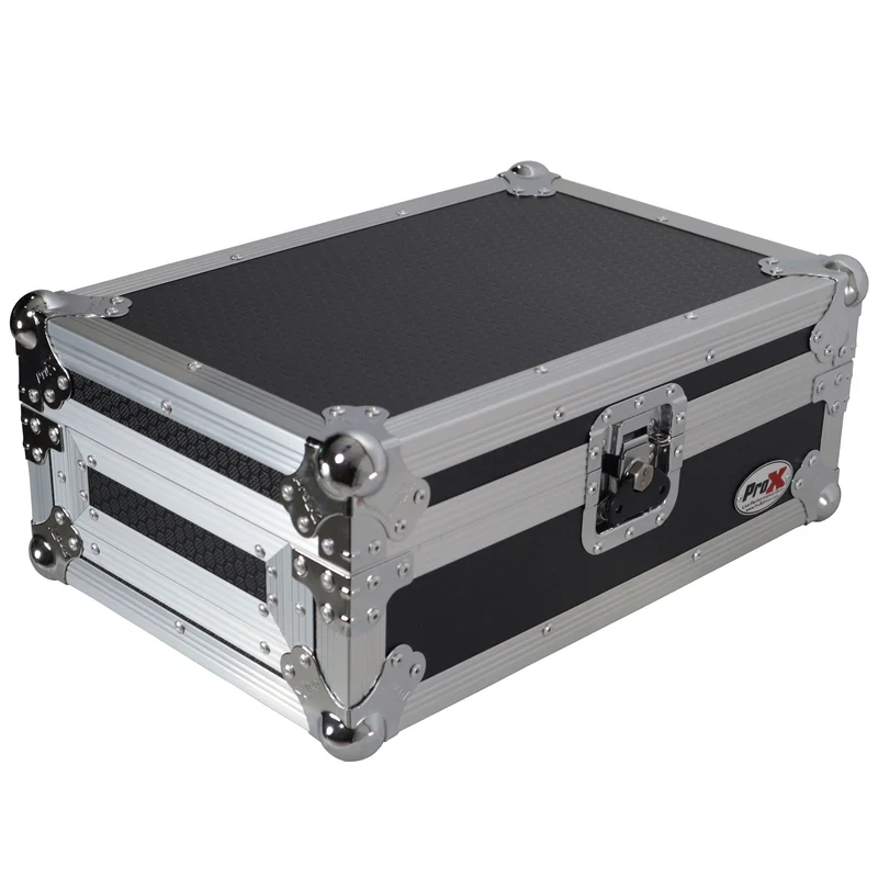 ProX ATA Flight Case for Pioneer DJM-S7 Mixer Gig-Ready Road Case | Without Laptop Shelf | Silver/Black
