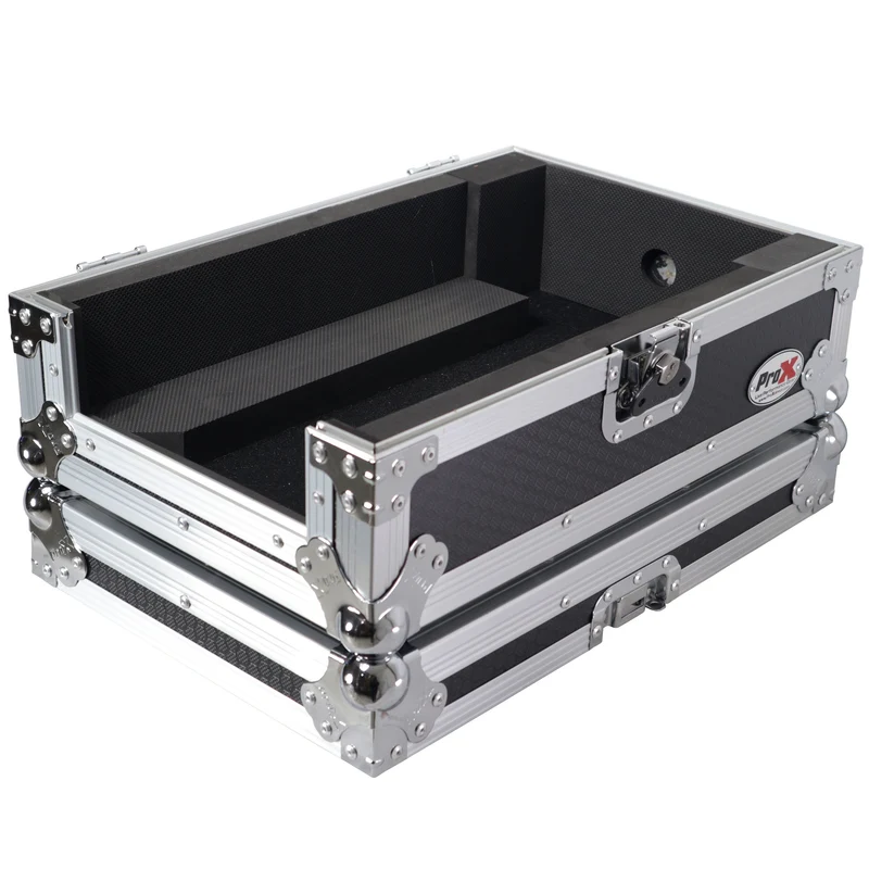 ProX ATA Flight Case for Pioneer DJM-S7 Mixer Gig-Ready Road Case | Without Laptop Shelf | Silver/Black