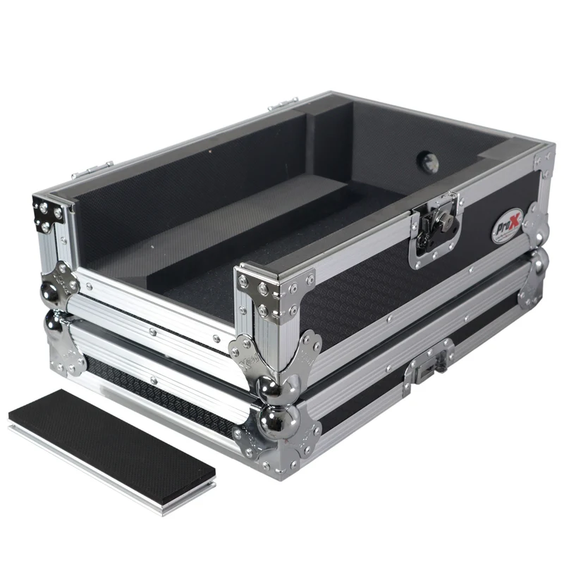 ProX ATA Flight Case for Pioneer DJM-S7 Mixer Gig-Ready Road Case | Without Laptop Shelf | Silver/Black
