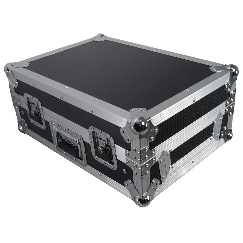 ProX ATA Flight Case for DJ Mixers Universal Road Case | Silver/Black | With Laptop Shelf