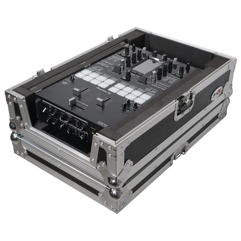 ProX ATA Flight Case for DJ Mixers Universal Road Case | Silver/Black | Without Laptop Shelf