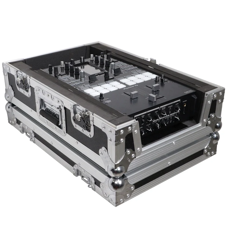 ProX ATA Flight Case for DJ Mixers Universal Road Case | Silver/Black | Without Laptop Shelf